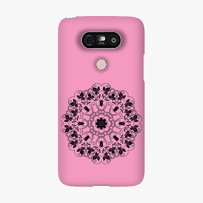 Tough LG G5  Phone Case - Mandala With Pink Background