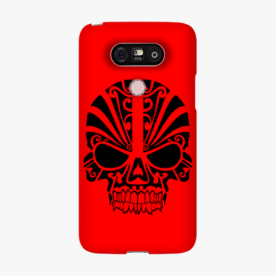 Snap LG G5  Phone Case - Black Skull With Red Background