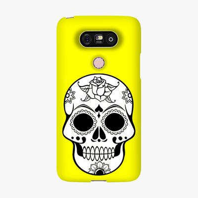 Snap LG G5  Phone Case - Skull With Yellow Background