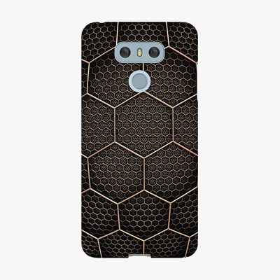 Tough LG G6  Phone Case - Golden Hexagons