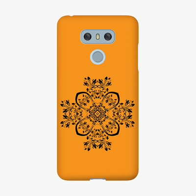 Snap LG G6  Phone Case - Flower Design With Orange Background