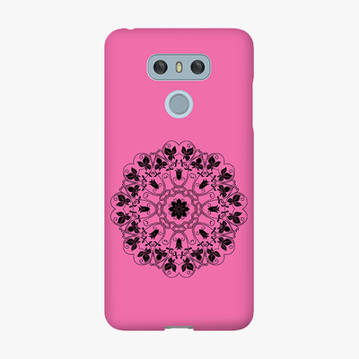 Tough LG G6  Phone Case - Mandala With Pink Background