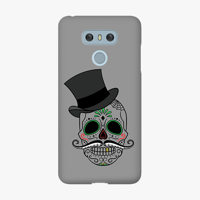 Snap LG G6  Phone Case - Skull Art With Gray Background