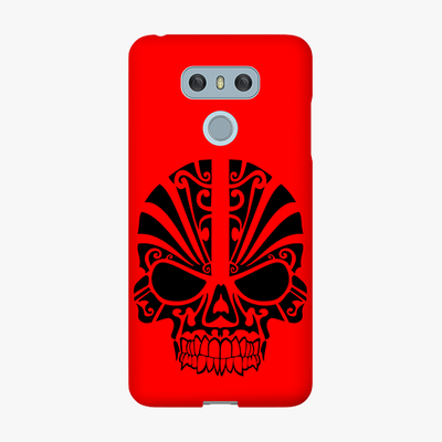 Snap LG G6  Phone Case - Black Skull With Red Background