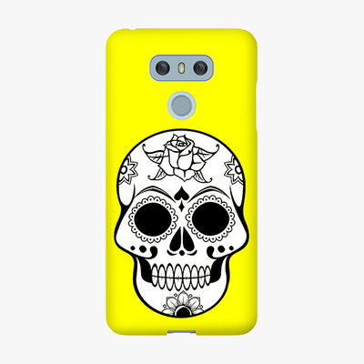 Snap LG G6  Phone Case - Skull With Yellow Background