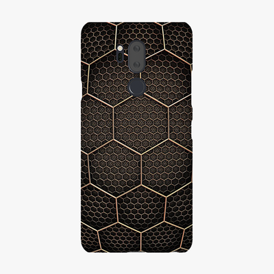 Tough LG G7  Phone Case - Golden Hexagons