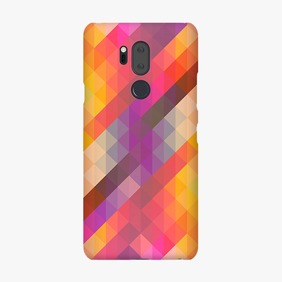 Tough LG G7  Phone Case - Colorful Triangle Pattern