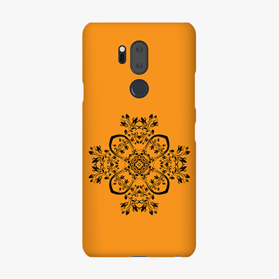 Snap LG G7  Phone Case - Flower Design With Orange Background
