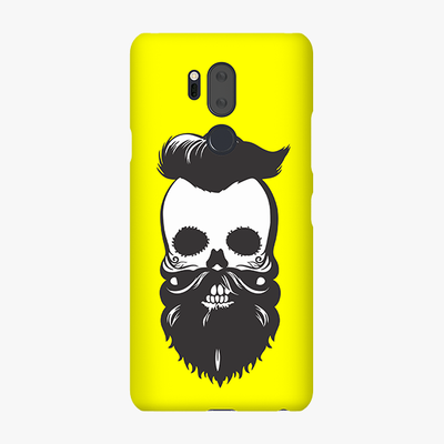 Snap LG G7  Phone Case - Skull With Beard And Mustache