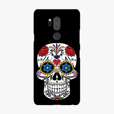 Snap LG G7  Phone Case - Skull Artwork With Black Background