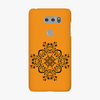 Snap LG V30 Phone Case - Flower Design With Orange Background