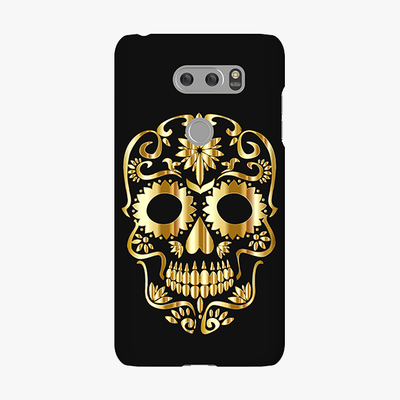 Tough LG V30 Phone Case - Golden Skull