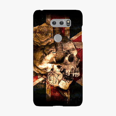 Snap LG V30 Phone Case - Skull With Union Jack British Flag