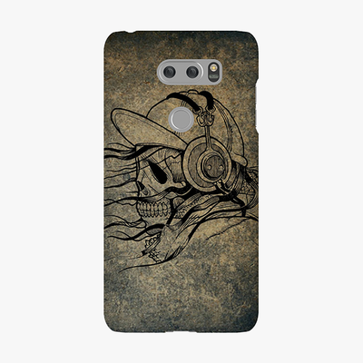 Tough LG V30 Phone Case - Skull With Headphone