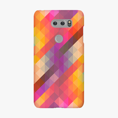 Tough LG V30 Phone Case - Colorful Triangle Pattern