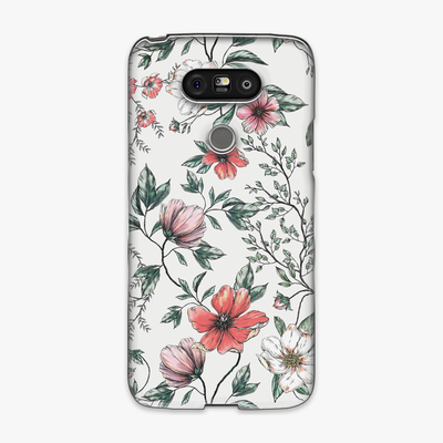 Tough - Phone Case with Colorful Flowers on White Background