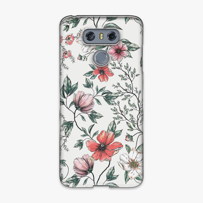 Tough - Phone Case with Colorful Flowers on White Background