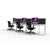 Gen-O Side by Side Workstation - 3 Person (Frame Only)