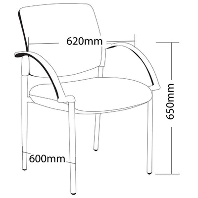 MAXI 4 LEG Low Back Visitor Armchair