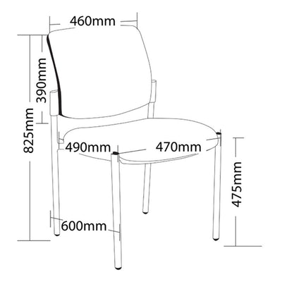 MAXI 4 LEG Low Back Visitor Chair