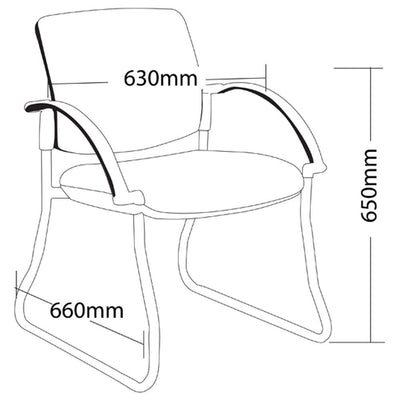 MAXI SLED Low Back Visitor Armchair