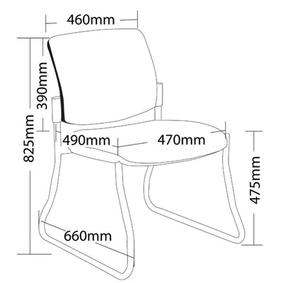 MAXI SLED Low Back Visitor Chair