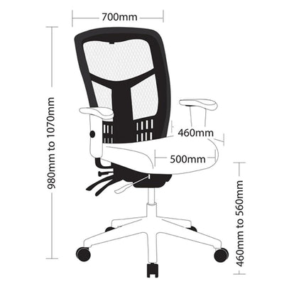 MULTI Mesh Medium Back Office Armchair