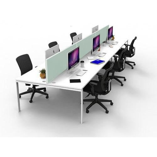 Gen-O Back to Back Worktop with Screen - 8 Person