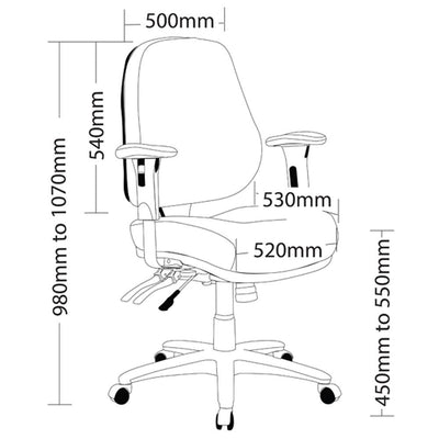 ROVER Low Back Office Armchair