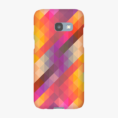 Tough Samsung Galaxy A3  Phone Case - Colorful Triangle Pattern