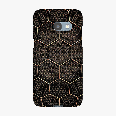 Tough Samsung Galaxy A3  Phone Case - Golden Hexagons