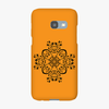 Snap Samsung Galaxy A3  Phone Case - Flower Design With Orange Background