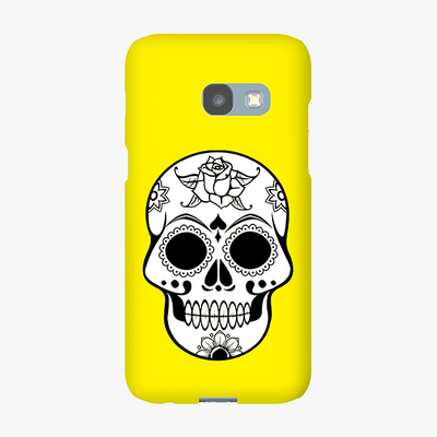 Snap Samsung Galaxy A3  Phone Case - Skull With Yellow Background