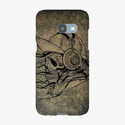 Tough Samsung Galaxy A3  Phone Case - Skull With Headphone