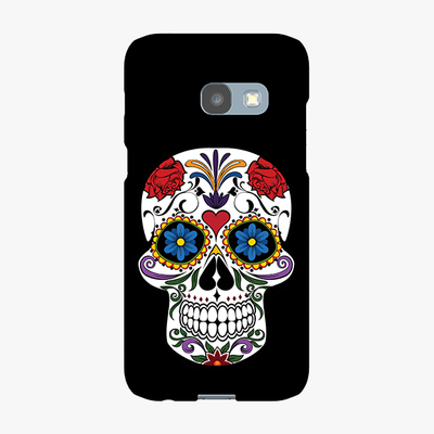 Tough Samsung Galaxy A3  Phone Case - Skull Artwork With Black Background