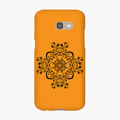 Snap Samsung Galaxy A5 Phone Case - Flower Design With Orange Background