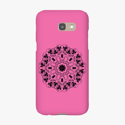 Tough Samsung Galaxy A5 Phone Case - Mandala With Pink Background