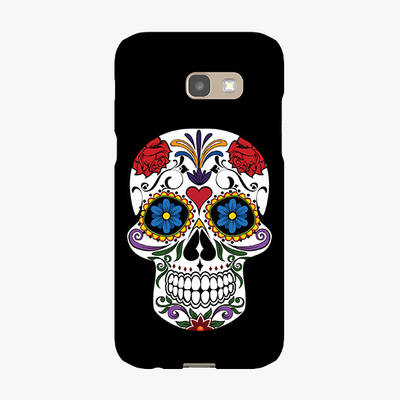 Tough Samsung Galaxy A5 Phone Case - Skull Artwork With Black Background