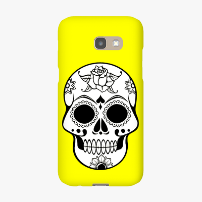 Tough Samsung Galaxy A5 Phone Case - Skull With Yellow Background