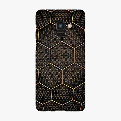 Tough Samsung Galaxy A8  Phone Case - Golden Hexagons