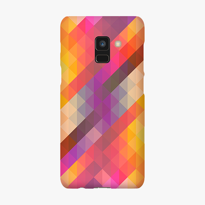 Tough Samsung Galaxy A8  Phone Case - Colorful Triangle Pattern