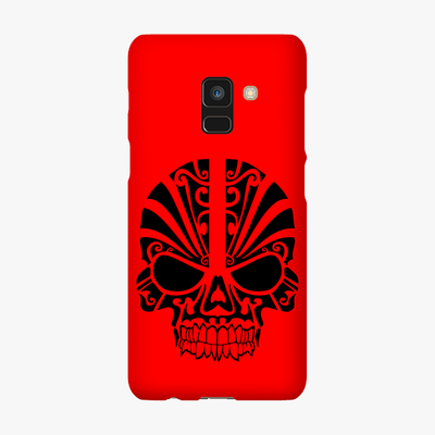 Snap Samsung Galaxy A8  Phone Case - Black Skull With Red Background
