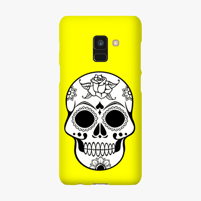 Snap Samsung Galaxy A8  Phone Case - Skull With Yellow Background