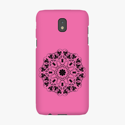 Tough Samsung Galaxy J5 (2017)  Phone Case - Mandala With Pink Background