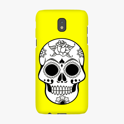 Snap Samsung Galaxy J5 (2017)  Phone Case - Skull With Yellow Background