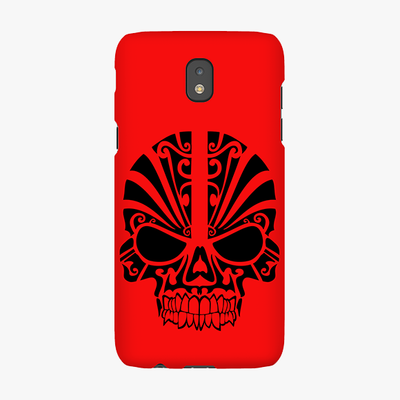 Snap Samsung Galaxy J5 (2017)  Phone Case - Black Skull With Red Background