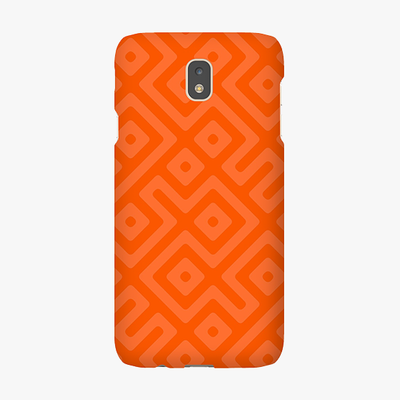 Tough Samsung Galaxy J7 (2017)  Phone Case - Orange Color Pattern
