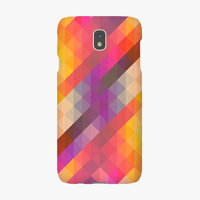 Tough Samsung Galaxy J7 (2017)  Phone Case - Colorful Triangle Pattern