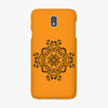 Snap Samsung Galaxy J7 (2017)  Phone Case - Flower Design With Orange Background