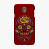 Tough Samsung Galaxy J7 (2017)  Phone Case - Skull Art With Brown Background